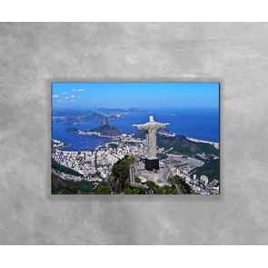 Gravura-Decorativa-Rio-de-Janeiro---Cristo-de-Costas