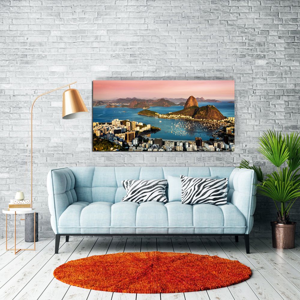 Quadro Decorativo Impressão Vidro Rio De Janeiro Baia De Guanabara ...