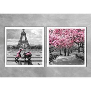 Quadro-Decorativo-Torre-Eiffel-e-Arvores-Rosas-