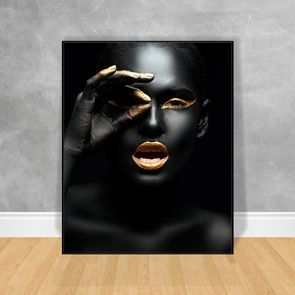 Quadro-Decorativo-Black-Woman-Dedos-nos-Olhos