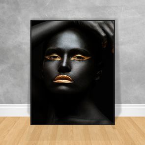 Quadro-Decorativo-Black-Woman-Olhar-Fixo