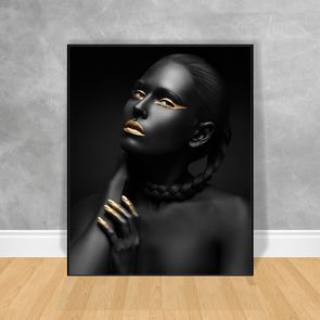 Quadro-Decorativo-Black-Woman-Cabelo-Trancado