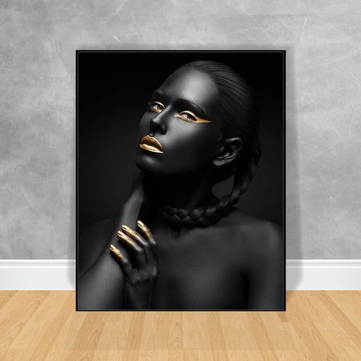 Quadro-Decorativo-Black-Woman-Cabelo-Trancado