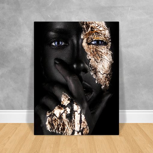 Black-Woman-Preto-e-Gold-60x80
