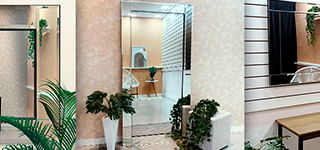 Porta Jóias Espelho Bisotê Quadrado (10x10x6cm)